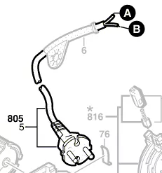 Cable d\'alimentation 4,15m 2x1,0mm H05 RN-F Bosch